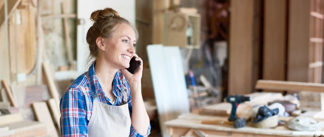 a woman on her smartphone