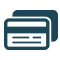 Credit card login icon.