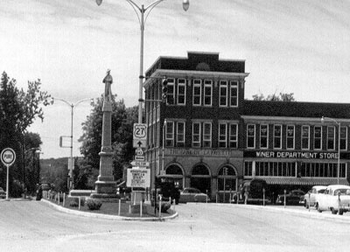 The Bank of LaFayette 1950 Townsquare black and white photo